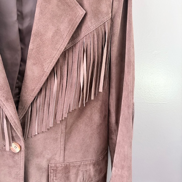 Vintage TOGETHER! Brown Suede Fringe Coat - Picture 4 of 10